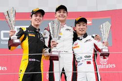 Podium: race winner George Russell, ART Grand Prix, second place Jack Aitken, ART Grand Prix, third 