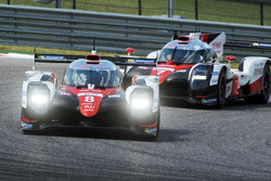 #8 Toyota Gazoo Racing Toyota TS050 Hybrid: Stéphane Sarrazin, Sébastien Buemi, Kazuki Nakajima, #7 Toyota Gazoo Racing Toyota TS050 Hybrid: Mike Conway, Kamui Kobayashi, Jose Maria Lopez