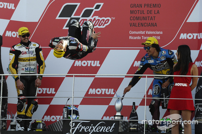 Thomas Lüthi, Johann Zarco et Franco Morbidelli