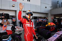 Pole sitter Sebastian Vettel, Ferrari
