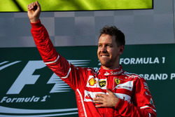 Podium: winner Sebastian Vettel, Ferrari