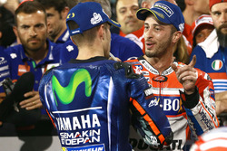 Race winner Maverick Viñales, Yamaha Factory Racing, Andrea Dovizioso, Ducati Team
