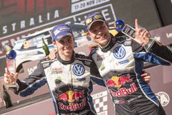 Les vainqueurs Andreas Mikkelsen, Anders Jæger, Volkswagen Polo WRC, Volkswagen Motorsport