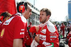 Sebastian Vettel, Ferrari on the grid