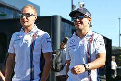 (L to R): Valtteri Bottas, Williams with team mate Felipe Massa, Williams
