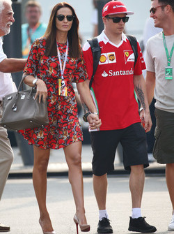 Kimi Raikkonen, Ferrari con la moglie Minttu Raikkonen