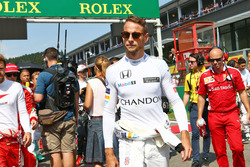 Jenson Button, McLaren on the grid