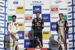 Podium: Race winner Niko Kari, Motopark Dallara F312 Volkswagen; second place Lance Stroll, Prema Powerteam Dallara F312 Mercedes-Benz; third place Joel Eriksson, Motopark Dallara F312 Volkswagen