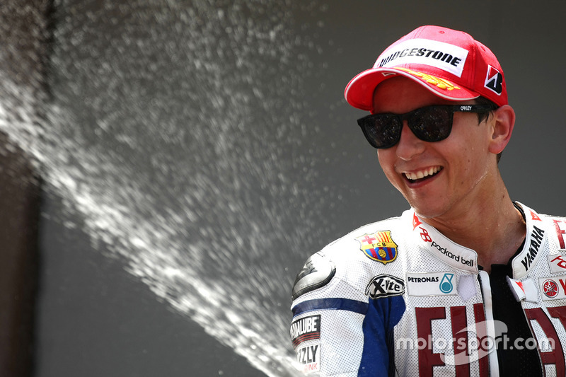 Podium: peringkat kedua Jorge Lorenzo, Yamaha Factory Racing