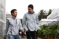 (L to R): Rio Haryanto, Manor Racing with Esteban Ocon, Manor Racing