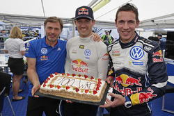 Sébastien Ogier, Julien Ingrassia, Volkswagen Polo WRC, Volkswagen Motorsport celebrate 100 WRC rall