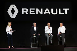 (L to R): Jerome Stoll, Renault Sport F1 President with Cyril Abiteboul, Renault Sport F1 Managing Director and Frederic Vasseur, Renault F1 Team Racing Director