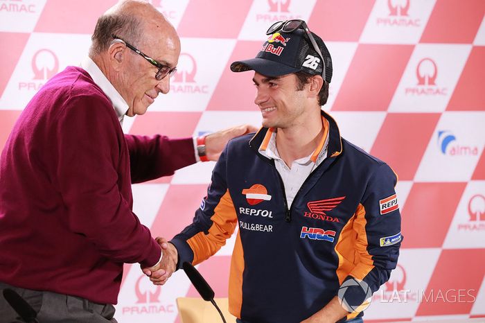 Carmelo Ezpeleta, CEO Dorna Sports, Dani Pedrosa, Repsol Honda Team