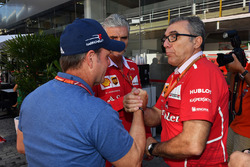 Rubens Barrichello, Maurizio Arrivabene, Ferrari Team Principal