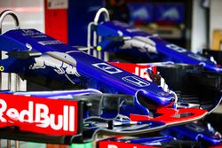 Front wings and nose cones belonging to the Toro Rosso STR13 cars