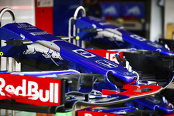 Front wings and nose cones belonging to the Toro Rosso STR13 cars