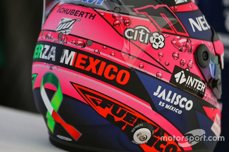 Helmet of Sergio Perez, Sahara Force India F1