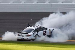 Brad Keselowski, Team Penske Ford Fusion celebrates his win