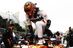 Stoffel Vandoorne, McLaren, arrives on the grid