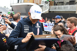 Esteban Ocon, Force India F1 signs autographs for the fans