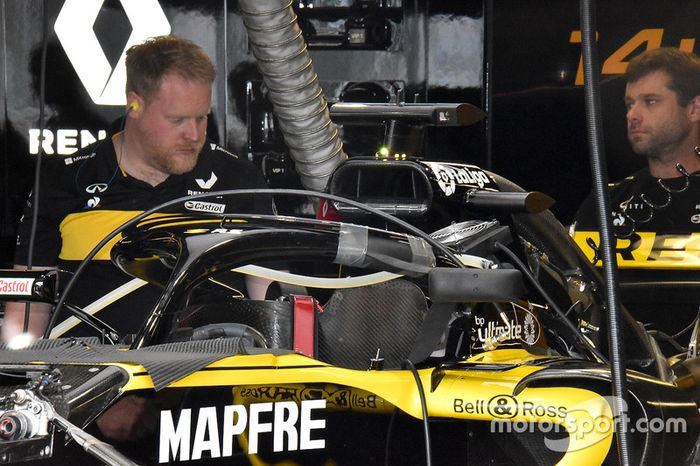 Detalle de la parte delantera del Renault Sport F1 Team RS 18 