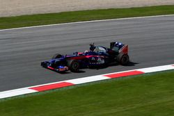 Marc Marquez, tests the Toro Rosso F1 car