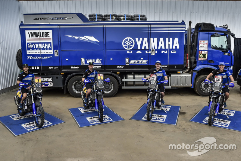 #7 Yamaha Official Rally Team: Franco Caimi, #4 Yamaha Official Rally Team: Adrien van Beveren, #23 Yamaha Official Rally Team: Xavier De Soultrait, #44 Yamaha Official Rally Team: Rodney Faggotter