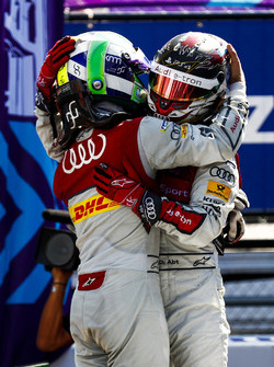 Lucas di Grassi, Audi Sport ABT Schaeffler, Daniel Abt, Audi Sport ABT Schaeffler, fêtent le titre constructeurs