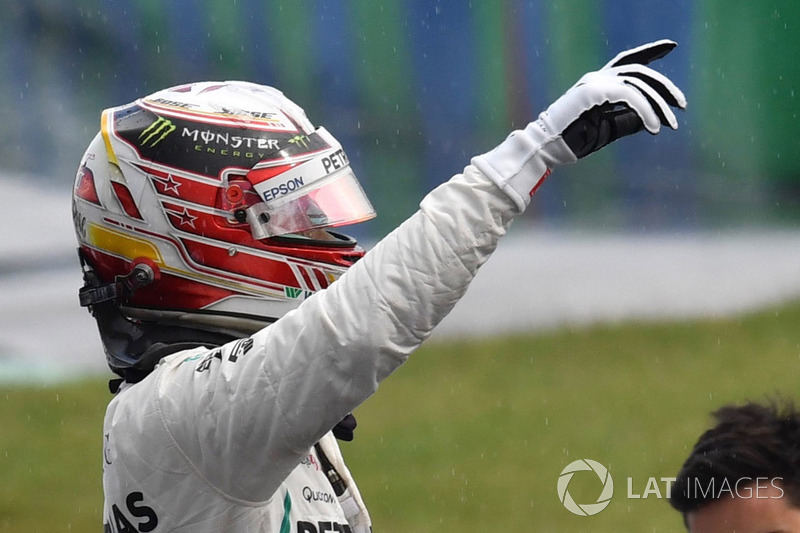 Lewis Hamilton, Mercedes-AMG F1 celebrates in parc ferme