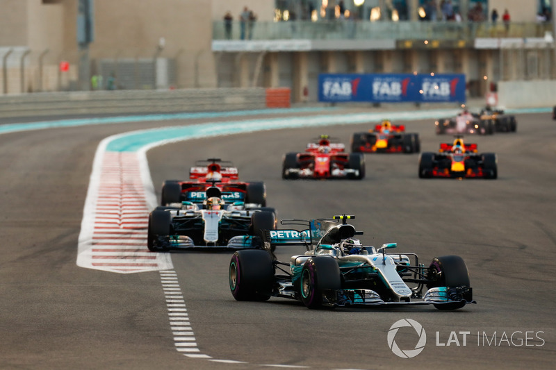 Valtteri Bottas, Mercedes AMG F1 W08, Lewis Hamilton, Mercedes AMG F1 W08, Sebastian Vettel, Ferrari