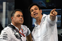 Ron Meadows, Mercedes AMG F1 Team Manager and Toto Wolff, Mercedes AMG F1 Director of Motorsport