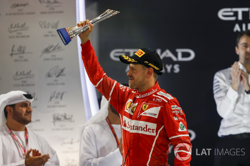 Podium: third place Sebastian Vettel, Ferrari