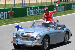 Kimi Raikkonen, Ferrari, tijdens de rijdersparade