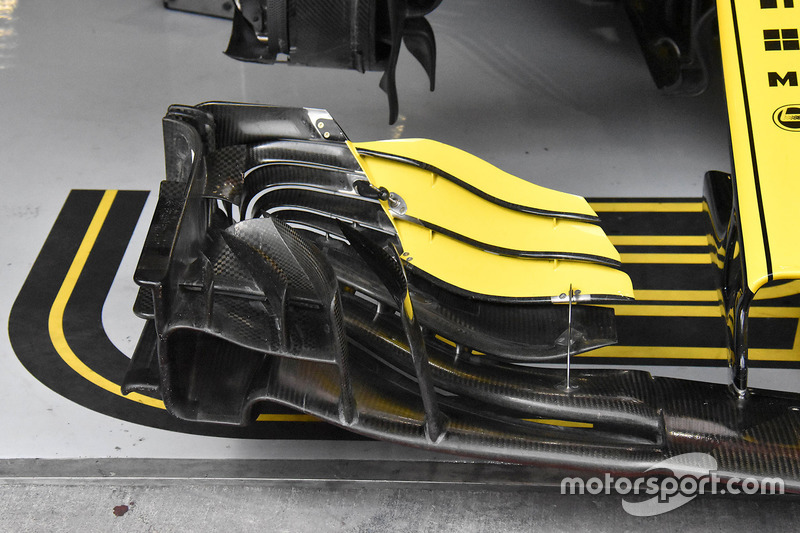 Detalle del alerón delantero de Nico Hulkenberg, Renault Sport F1 Team R.S. 18