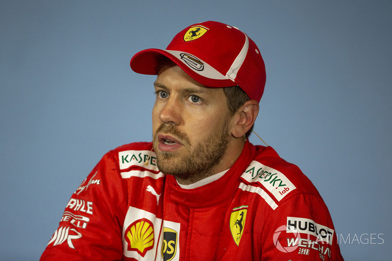 Sebastian Vettel, Ferrari in the Press Conference