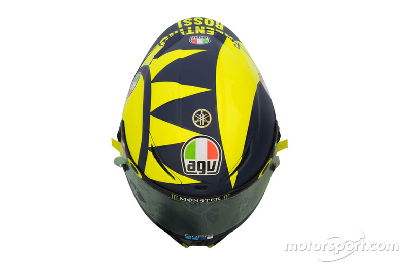 El casco de Valentino Rossi, Yamaha Factory Racing