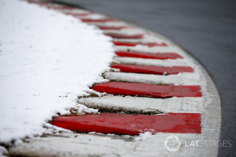 Snow covered curbs