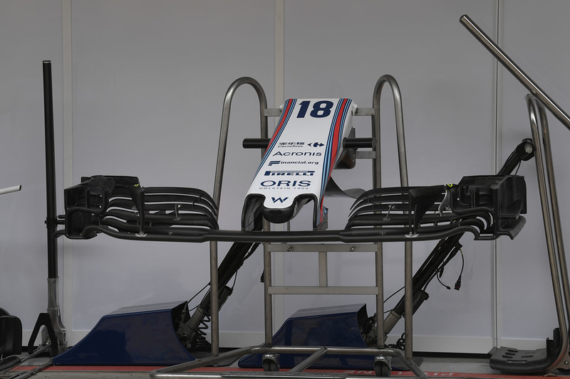 Williams FW41 : nez et ailerons avant