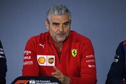 Maurizio Arrivabene, director de Ferrari, en la rueda de prensa de la FIA