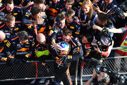 Daniel Ricciardo, Red Bull Racing celebrates in parc ferme