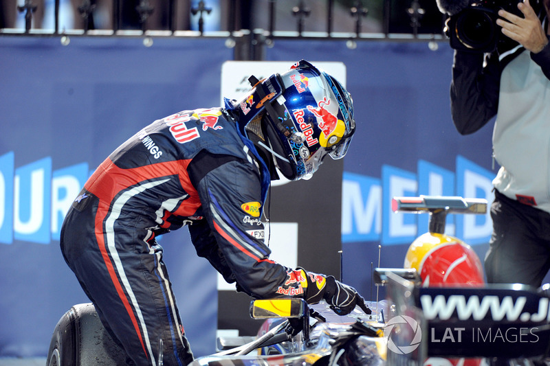 Ganador de la carrera Sebastian Vettel, Red Bull Racing