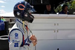 Ed Jones, Dale Coyne Racing Honda con el casco tributo a Walter Payton