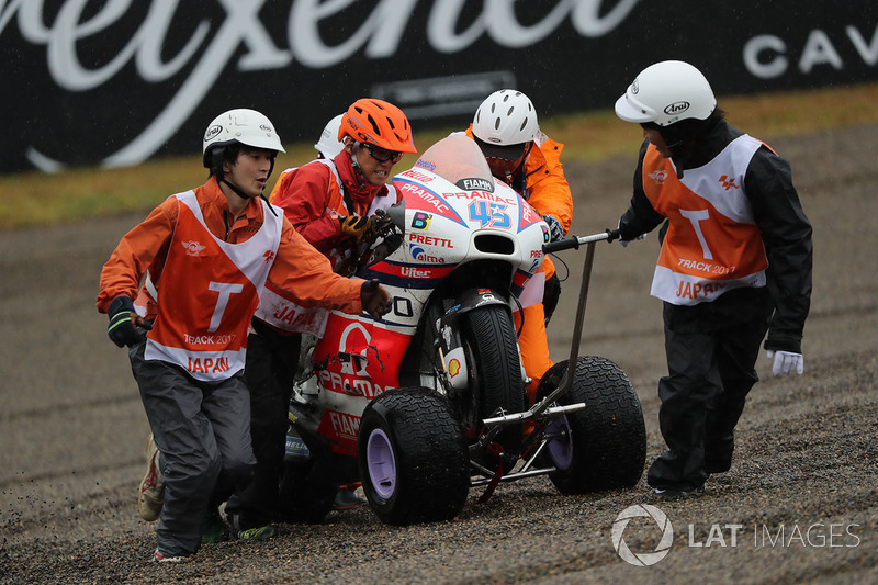 Scott Redding, Octo Pramac Racing bike after his crash