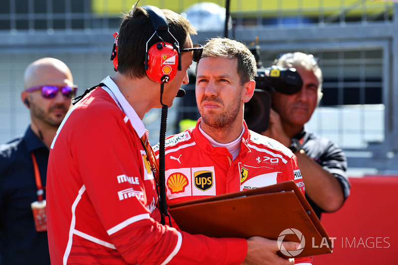 Sebastian Vettel, Ferrari y Riccardo Adami, Ferrari