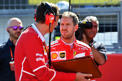 Sebastian Vettel, Ferrari and Riccardo Adami, Ferrari Race Engineer