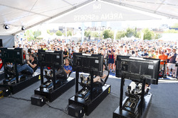 The drivers take part in the eRace