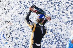 Jean-Eric Vergne, Techeetah, celebrates on the podium