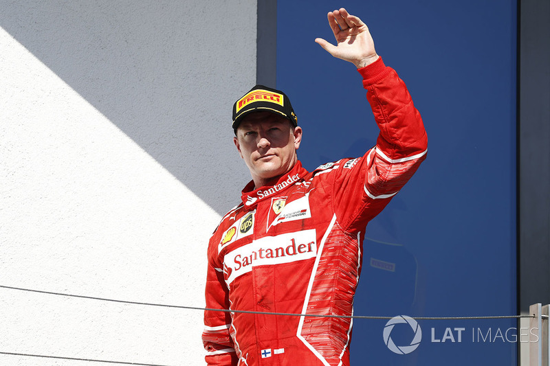 Podium: second place Kimi Raikkonen, Ferrari