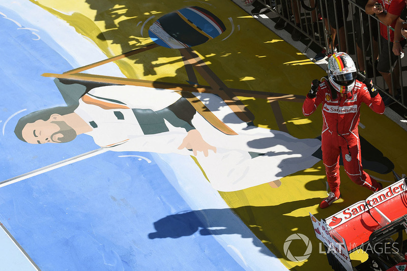 Race winner Sebastian Vettel, Ferrari