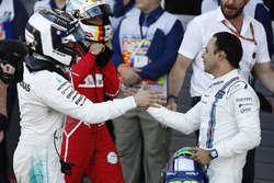 Le vainqueur Valtteri Bottas, Mercedes AMG F1, Felipe Massa, Williams, Sebastian Vettel, Ferrari